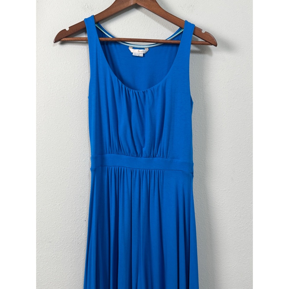 Boden Blue Pleated Jersey Midi Dress Sleeveless WH607 Size 4 Travel Vacation - Picture 3 of 10